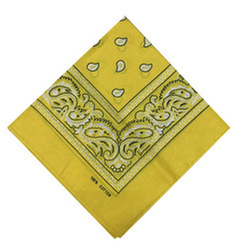 Wholesale Low Moq Fashion 100% Cotton Reusable Bandanas Custom Logo Silk Screen Printed Sport Headwear Soft Square Bandana Scarf