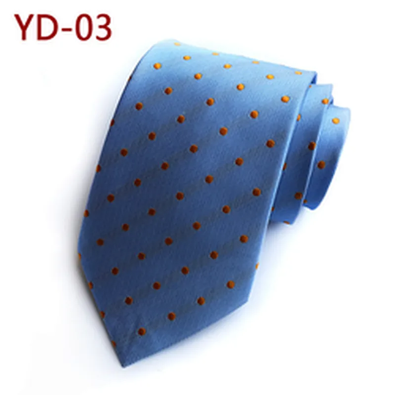 Wholesale Dot Cravates Pour Hommes Casual Fashion Mens Ties Necktie Polyester Woven Ties For Men Italian