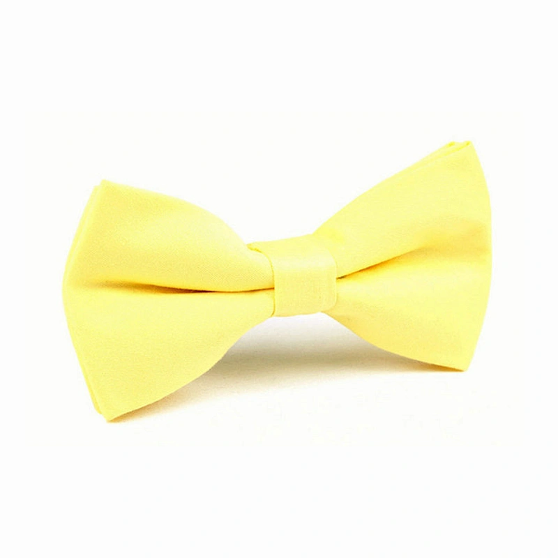 solid microfiber polyester cheap satin bowtie white