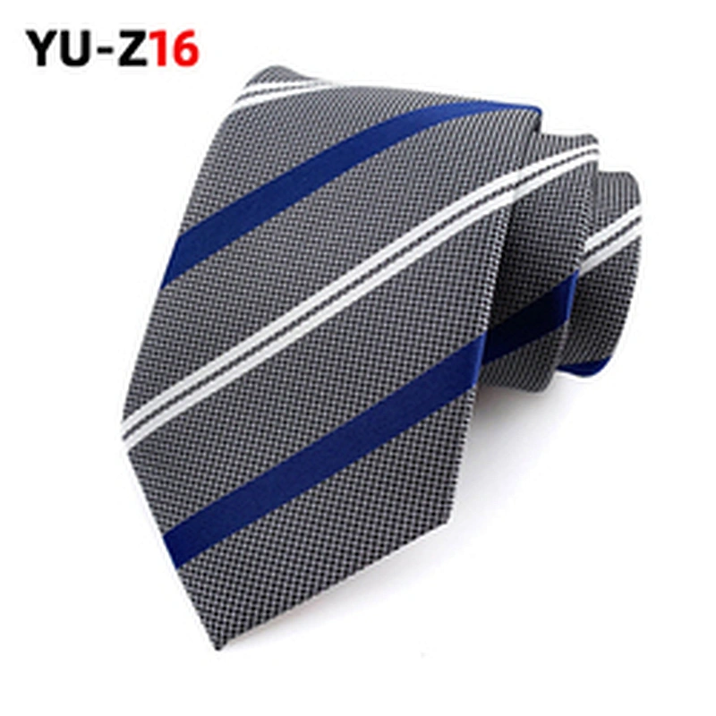 Custom Jacquard Woven Silk Necktie Mens Classical Striped Necktie Wholesale Corbatas Mens Neck Tie Set