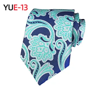 Custom Polyester Lattice Neck Ties For Men Classic Paisley Necktie Jacquard Woven Gravatas Masculina