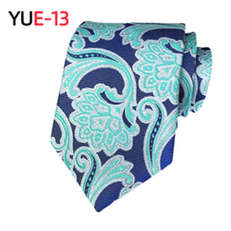 Custom Polyester Lattice Neck Ties For Men Classic Paisley Necktie Jacquard Woven Gravatas Masculina