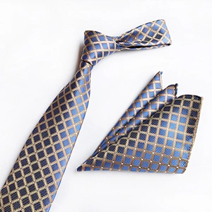 Casual Men Ties and Hanky Set Fashion Floral Neckties with Pocket Square Navy Ensemble Cravate Mouchoirs
