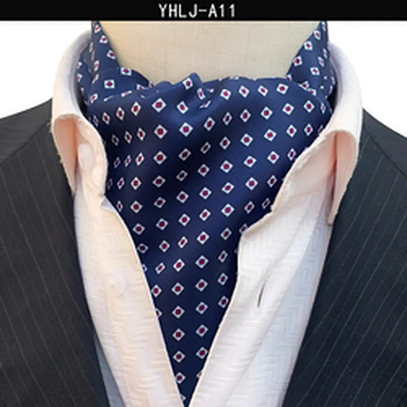 Classic Floral Folard Mens Ascot Casual Paisley Cravate Homme Jacquard Woven Ties For Men Italian