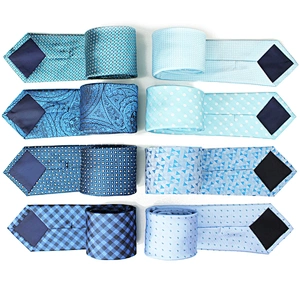 Navy blue silk ties men custom logo Stylish Dot cravate homme wholesale Jacquard neck ties for men