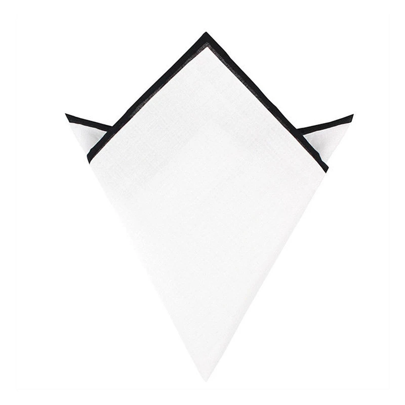 Hot Sale 100% Cotton Floral Handkerchief Colorful Edges Men Pocket Square