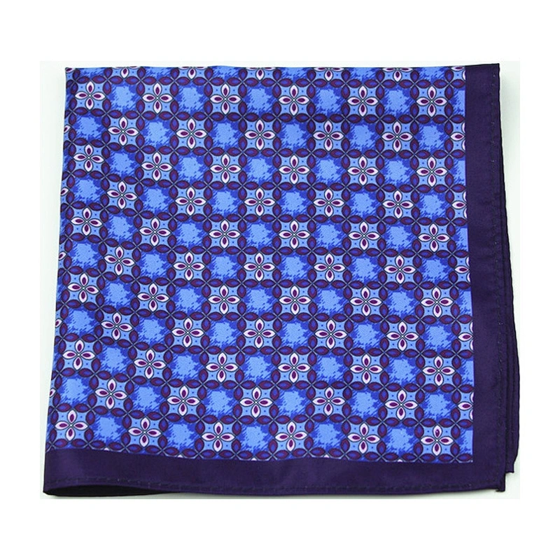 high end handkerchief 100%silk cotton linen or polyester flower pocket square DPS5400C