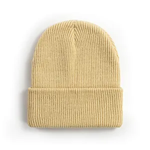 Wholesale Woman Cheap Fashion Beanie Winter Hats Knitted Cap Winter Plain Women'S Knitted Beanie Hats
