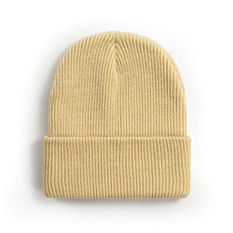 Wholesale Woman Cheap Fashion Beanie Winter Hats Knitted Cap Winter Plain Women'S Knitted Beanie Hats