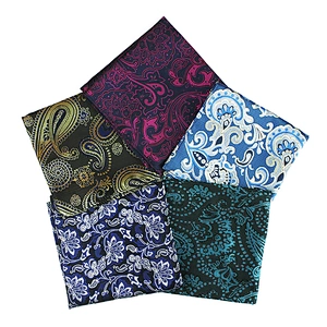 Jacquard dozen handkerchief Men Pocket Square Polyester Printed Scarf Square