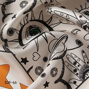 Wholesale Custom Digital Printing Silk Square Scarves 100% Silk Scarf Printed Logo Women Head Twill Scarves