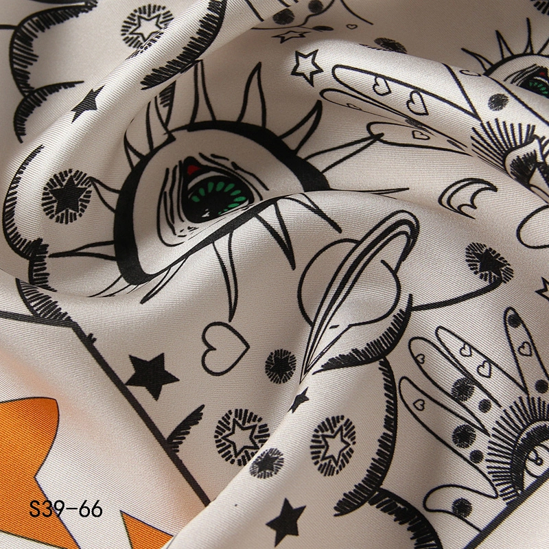Wholesale Custom Digital Printing Silk Square Scarves 100% Silk Scarf Printed Logo Women Head Twill Scarves