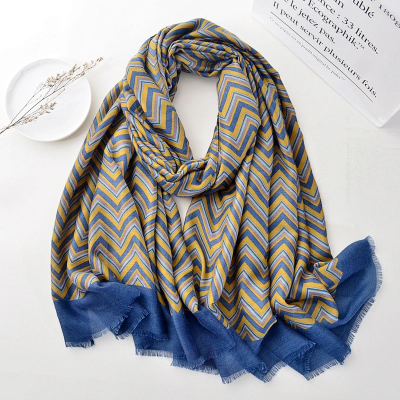 Small Customization Men Printed Scarf New Pattern Scarves with Tassels High Quality 180*90CM Business Style Shawls for Men