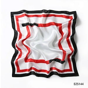 Customized Design Your Own Logo Printing 12/14mm Silk Square Scarf Custom Silk Bandana For Women