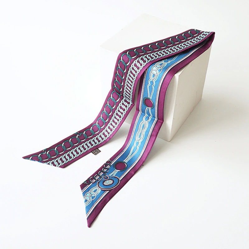 Silk bag twillies scarf skinny scarf for women handbag scarf custom print silk