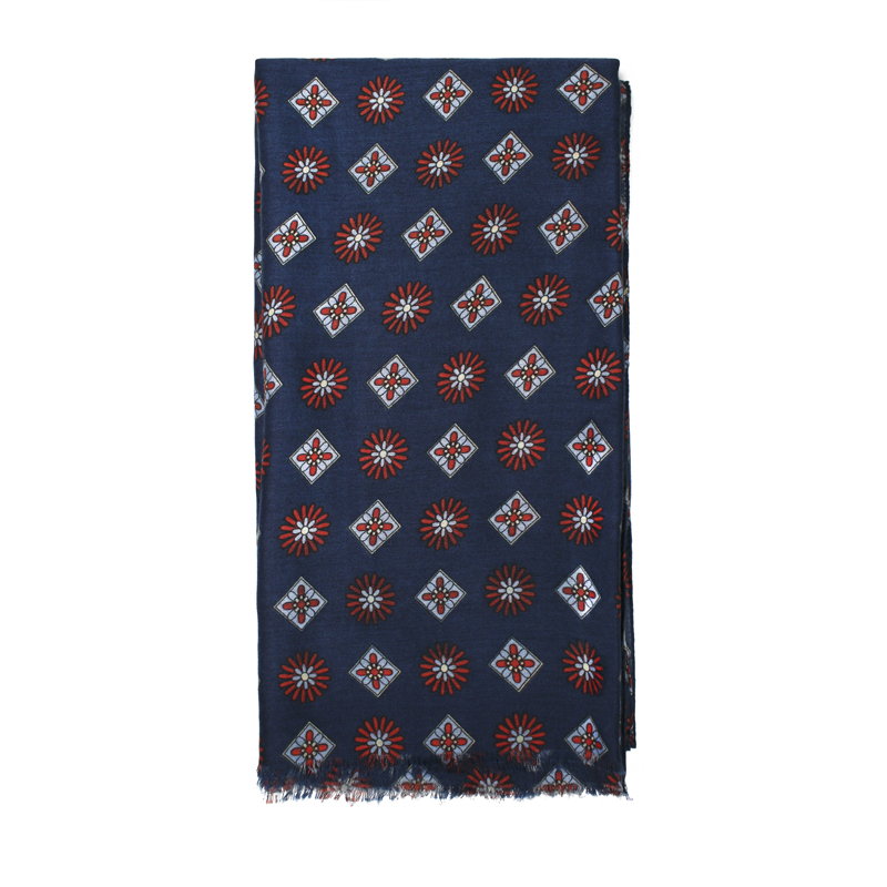 Small Customization Men Printed Scarf New Pattern Scarves with Tassels High Quality 180*90CM Business Style Shawls for Men