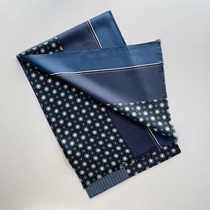 Custom wholesale popular check luxury scarf silk printed scarves for men