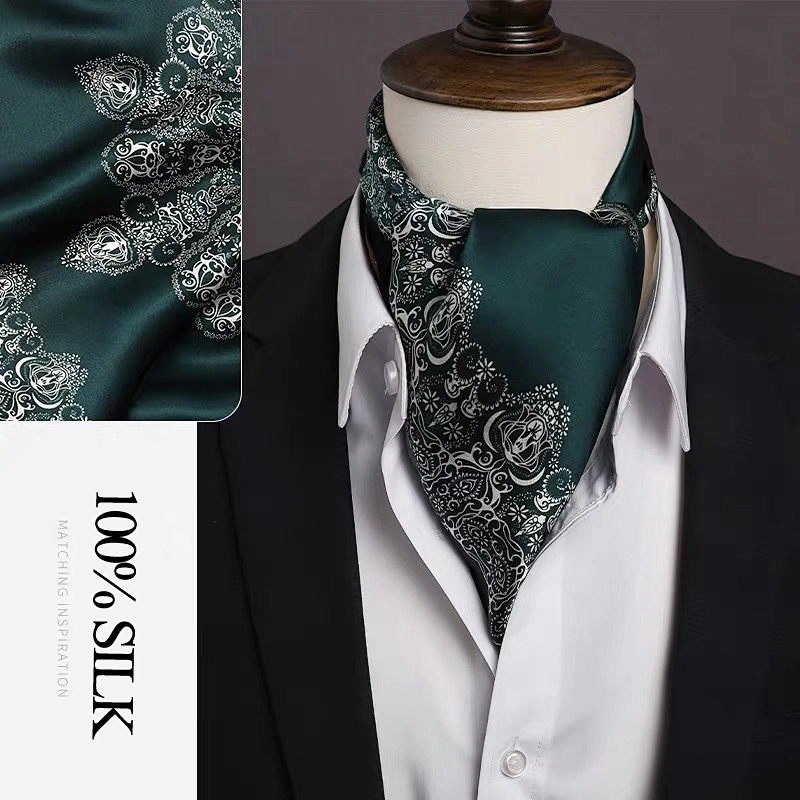 53X53CM  Luxury Square Silk Scarf Custom Printing Spring Summer Silk Neck Scarfs For Men