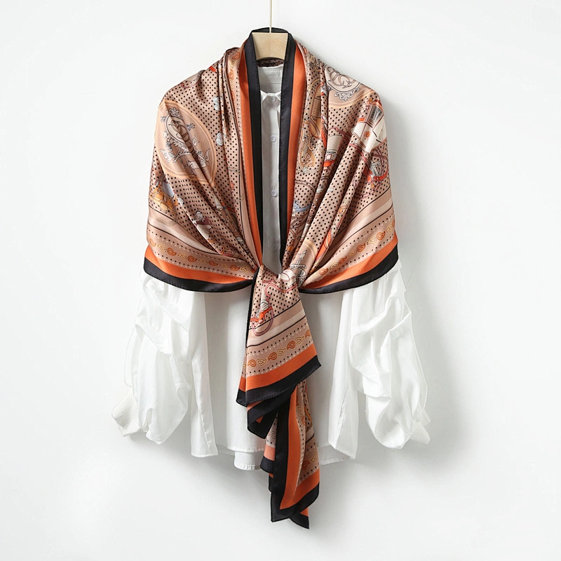 Spring Scarf Women's Luxury Design Scarf Silk Smooth Scarf Soft Muslim Headband Shawl Beach 70x180cm