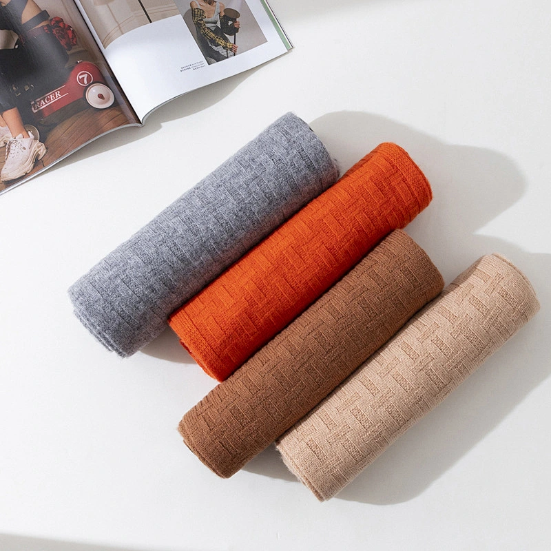 Wholesale Winter warm soft wool knitted scarf for women