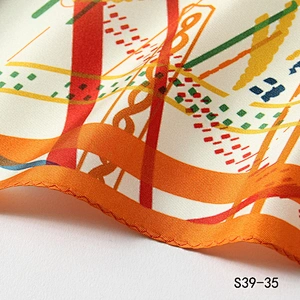 Wholesale Customized 100% silk bandana head scarf twill luxury square head scarf for women