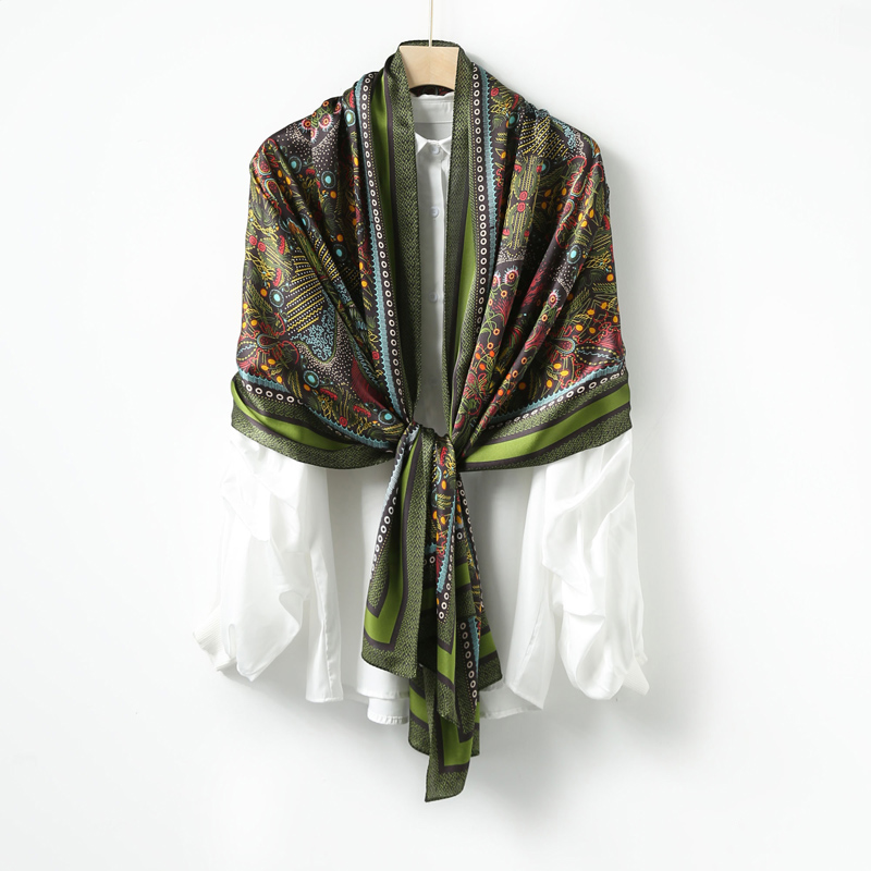 Spring Scarf Women's Luxury Design Scarf Silk Smooth Scarf Soft Muslim Headband Shawl Beach 70x180cm