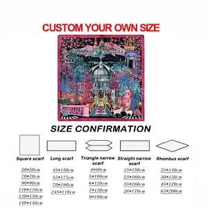 Fashion Square Scarf For Women Hijab Stylish Girls Bag Scarf Custom Professional Silk Satin Tree Pattern Scarf