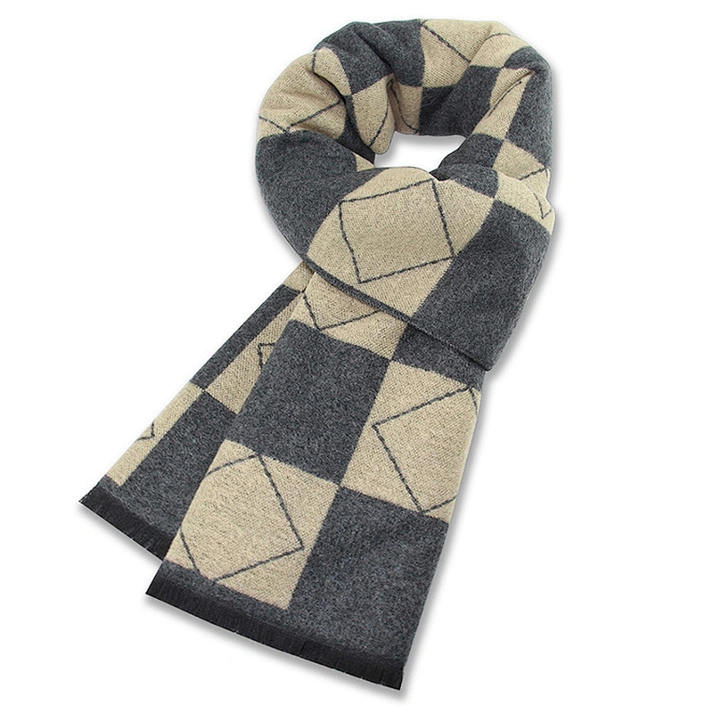 Wholesale New Fashion Wool Scarves And Acrylic Mens Brushed Winter Scarf