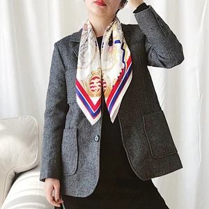 Wholesale Silk Luxury Silk Scarf Custom Printing Spring Summer Silk Neck Scarfs For Women