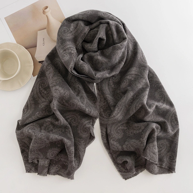 Wholesale winter scarves Imitation cashmere shawls women retro cashew flower ethnic scarves shawls