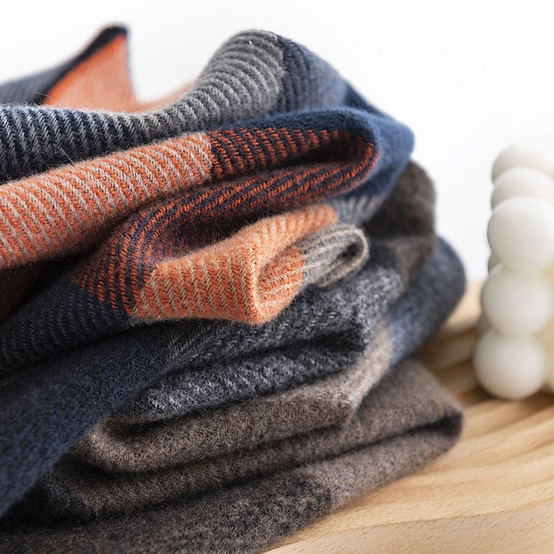 Custom Check Scarves Tassel Long Shawls Winter Imitation Cashmere Scarf Other Scarves for Men