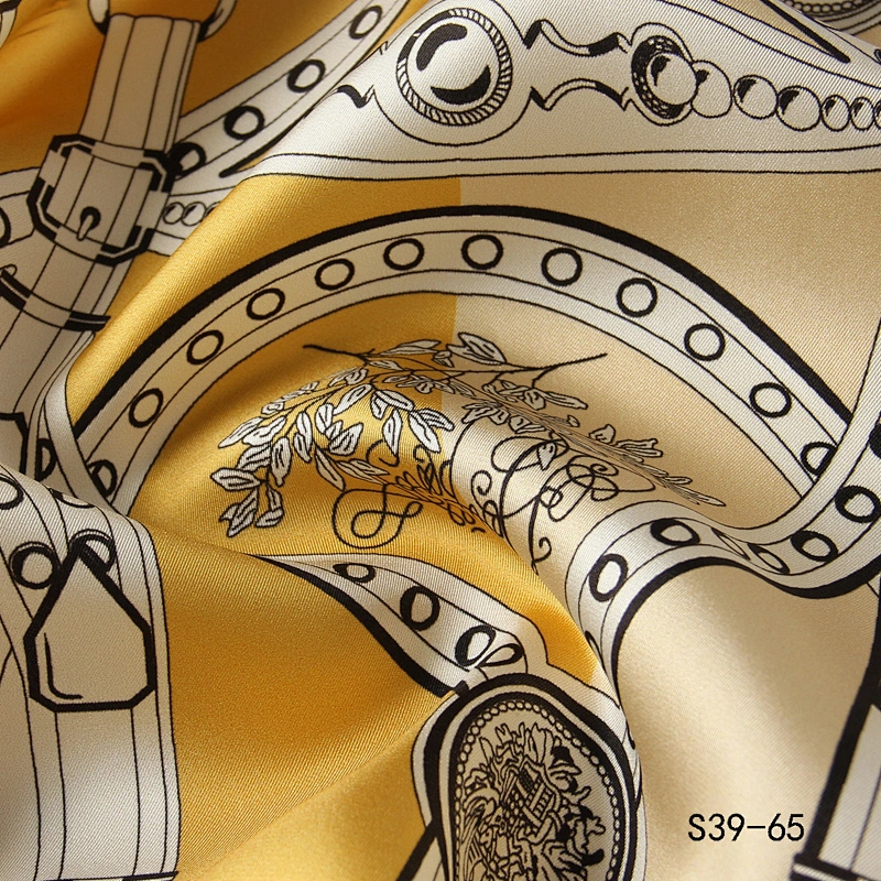 Luxury Twill Silk Hair Head Scarf Custom Printing Designer Woman Scarves Style Printed Square Scarf