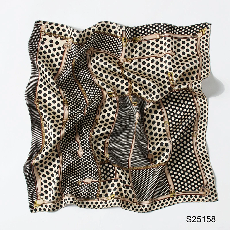 Customized Design Your Own Logo Printing 12/14mm Silk Square Scarf Custom Silk Bandana For Women