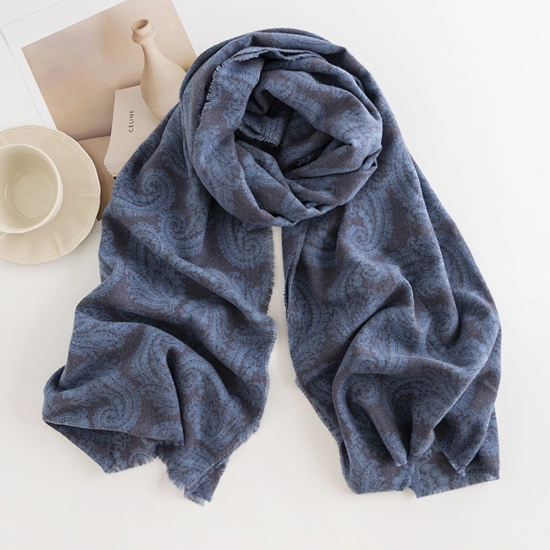 Wholesale winter scarves Imitation cashmere shawls women retro cashew flower ethnic scarves shawls
