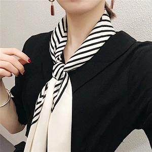 OEM Printed White Silk Scarves No Minimum Digital Print On Silk scarf Custom Design Silk Scarf For Women