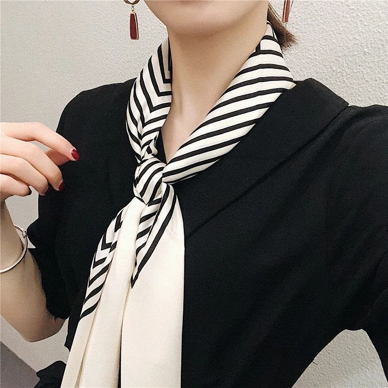 OEM Printed White Silk Scarves No Minimum Digital Print On Silk scarf Custom Design Silk Scarf For Women