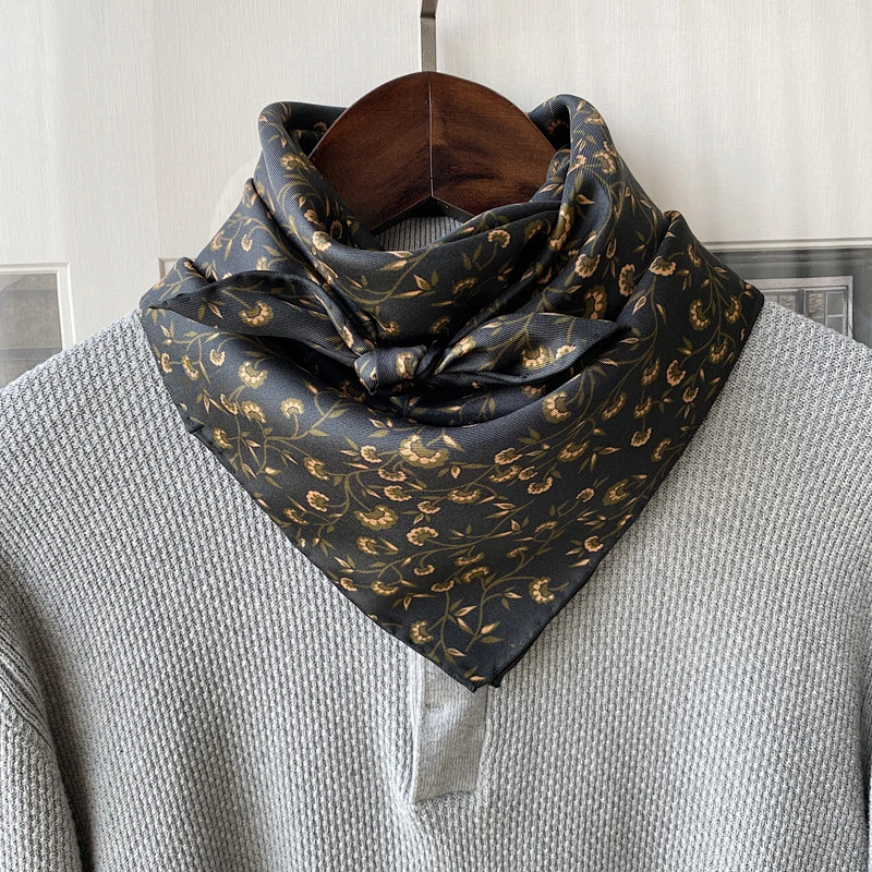 Supplier Wholesale Luxury Printed Twill 100% Silk Gentleman Scarves
