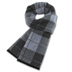 New Fashion Winter Men's gift Gray Striped Scarves wool acrylic blend scarfs