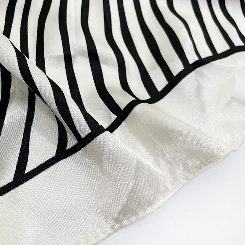 Custom Satin Scarf For Women Summer Popular Bag Scarf Stripe Dot Palestinian Scarf