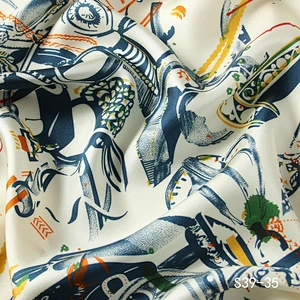 Wholesale Customized 100% silk bandana head scarf twill luxury square head scarf for women