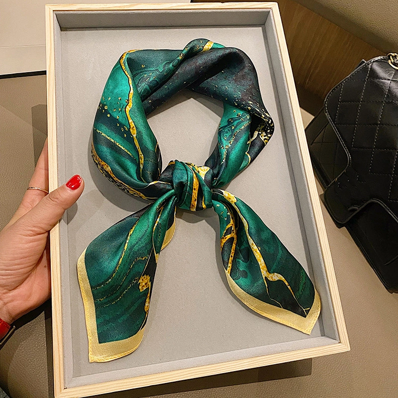 Wholesale 100% Mulberry Silk Scarf 26 inch Lightweight Square Neckerchief Digital Printed  Scarves