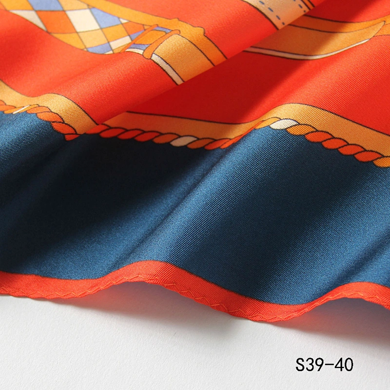 Wholesale 100% silk twill scarf women printing square scarves