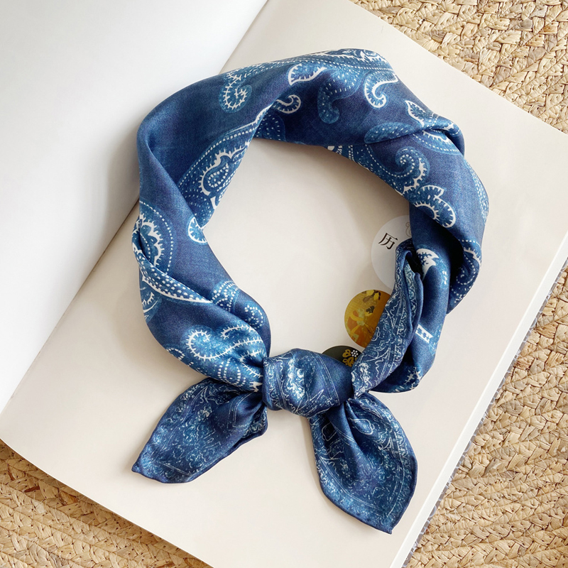 Custom Printing Designer Men Silk Scarves Style Printed Square Scarf