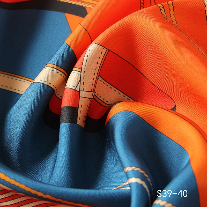 Wholesale 100% silk twill scarf women printing square scarves