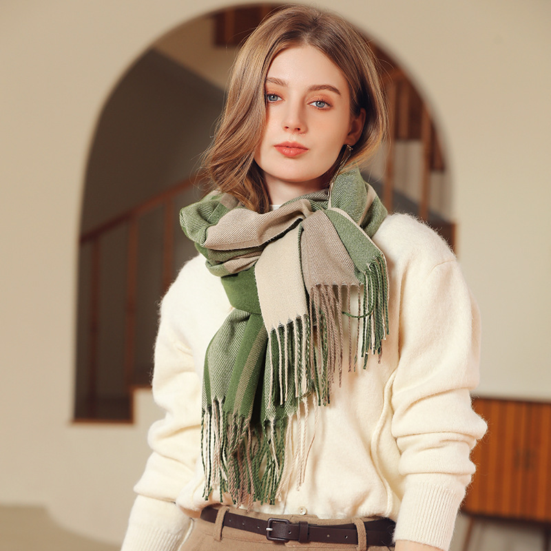 2022 New Design Cashmere Long Scarf Tassel Classic Scarves For Women