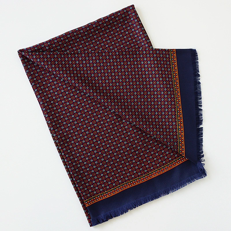 Wholesale Mens luxury 100% pure silk scarf custom print scarves