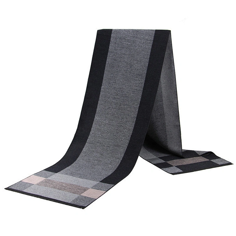 High Quality Custom Pashmina Scarf Viscose Woven Jacquard Brushed Scarf Business Men Casual Scarves Shawl