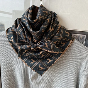 68x68cm Square Pure Mulberry Silk Scarf for women men Custom Print Square Neck Scarfs Neckerchief Gift