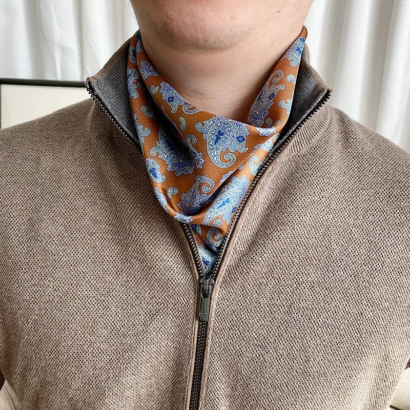 27in Square Pure Mulberry Silk Scarf for women men Custom Print Square Neck Scarfs Neckerchief Gift