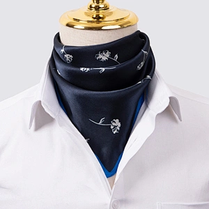 Supplier Wholesale Luxury Printed Twill 100% Silk Gentleman Scarves